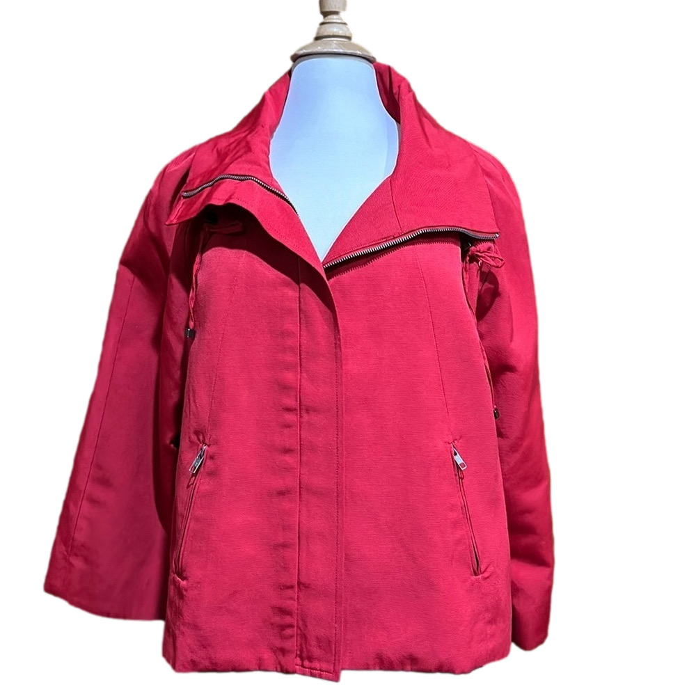 Chico’s Red Swing Jacket Size Large - EUC